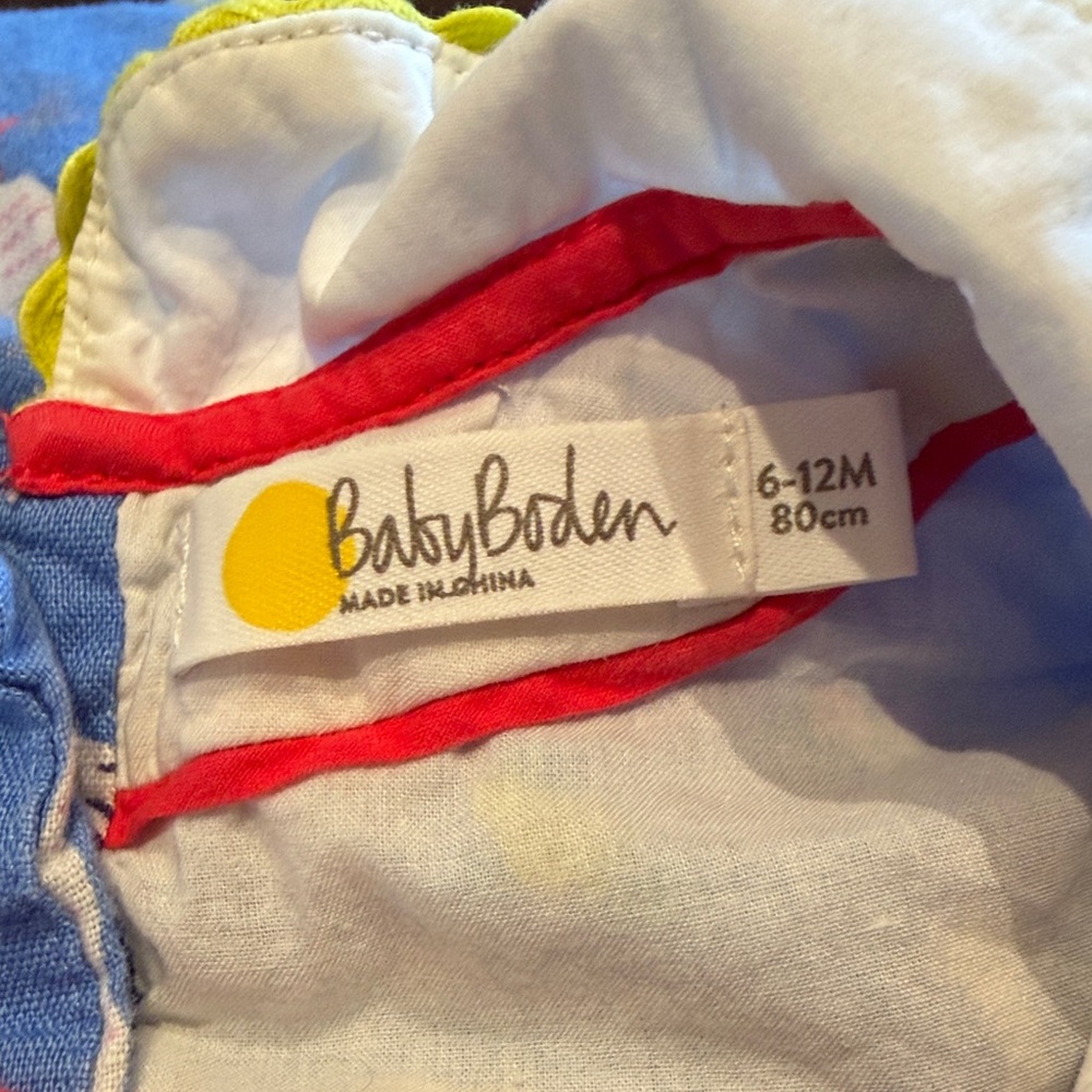 Baby Boden Blue Dress with Goose Pattern Size 6-12 months - Picture 2 of 6